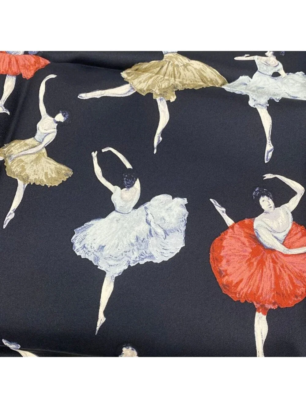 Hermes Scarf Carre 90 Black Brown Multi Ballerina
